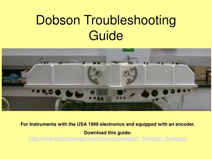 dobson troubleshooting guide