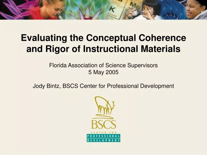 evaluating the conceptual coherence and rigor of instructional materials