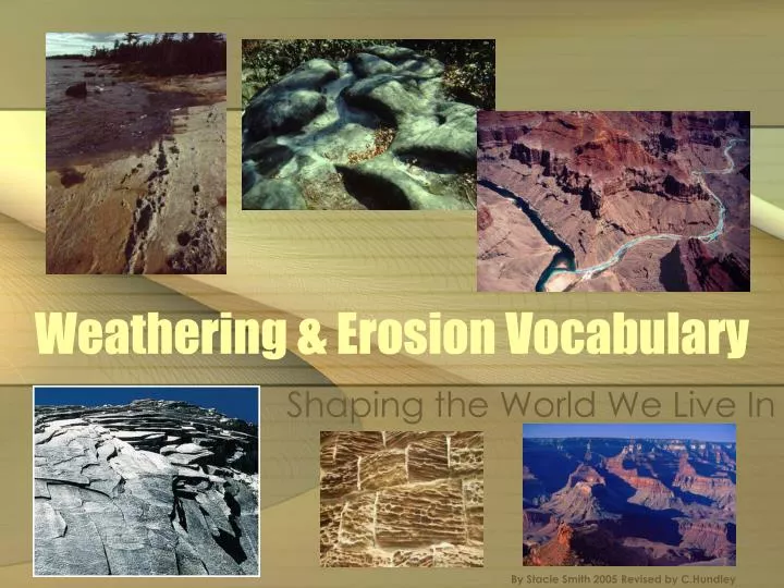 weathering erosion vocabulary