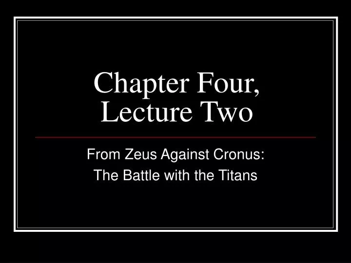 chapter four lecture two