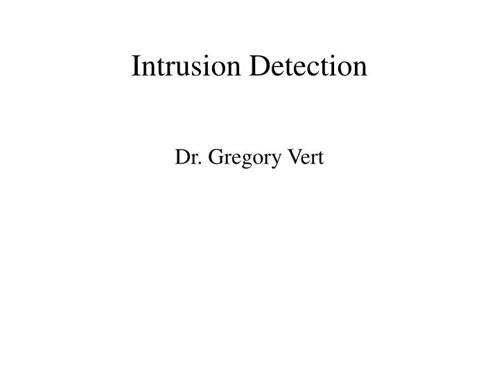 intrusion detection