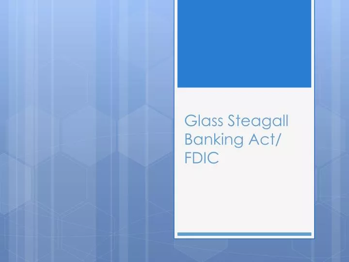 glass steagall banking act fdic