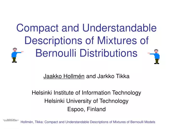 compact and understandable descriptions of mixtures of bernoulli distributions