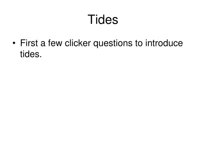 tides