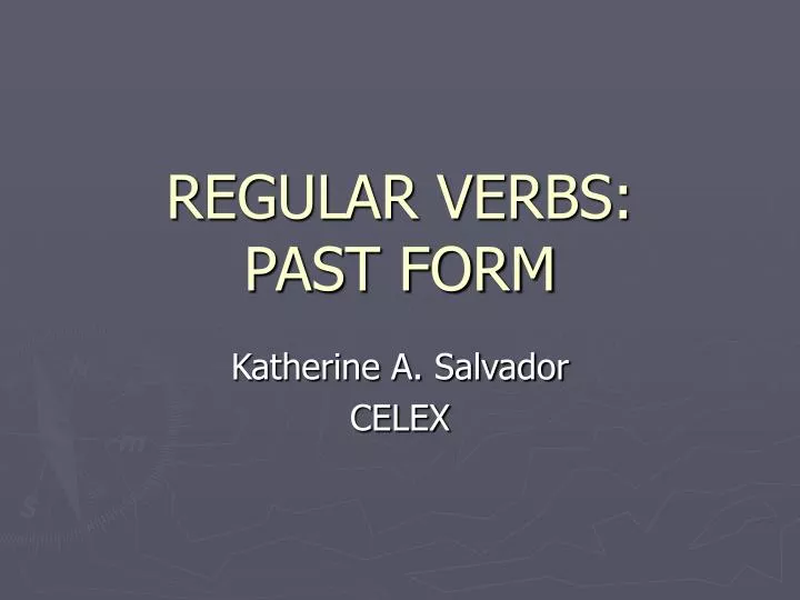 regular verbs past form