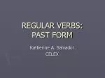 REGULAR VERBS: PAST FORM - slide 1