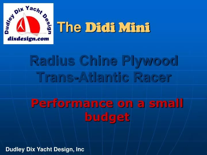 the didi mini radius chine plywood trans atlantic racer