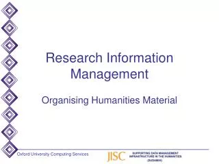Research Information Management
