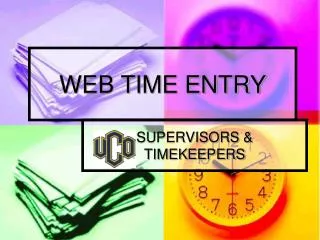 WEB TIME ENTRY