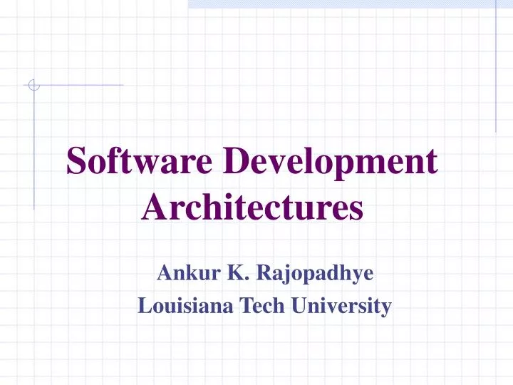 software development architectures
