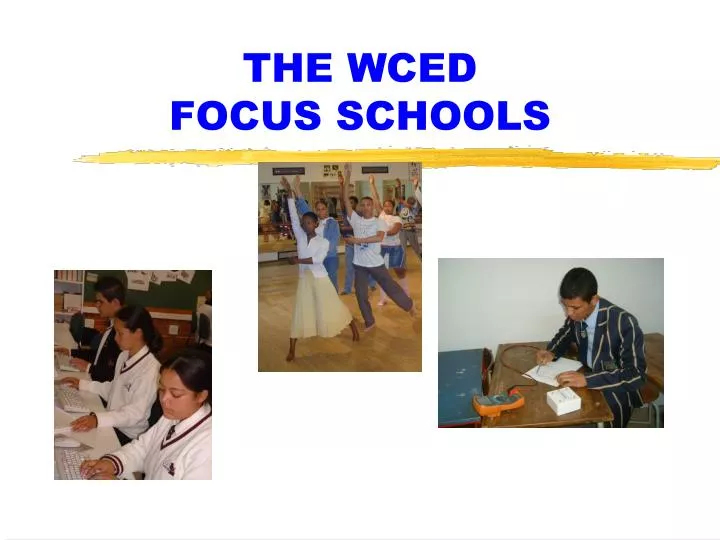 the wced focus schools
