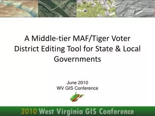 June 2010 WV GIS Conference