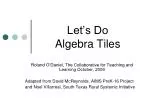 Let’s Do Algebra Tiles - slide 1