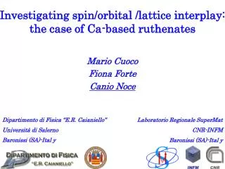 Investigating spin/orbital /lattice interplay: the case of Ca-based ruthenates