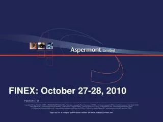 FINEX: October 27-28, 2010