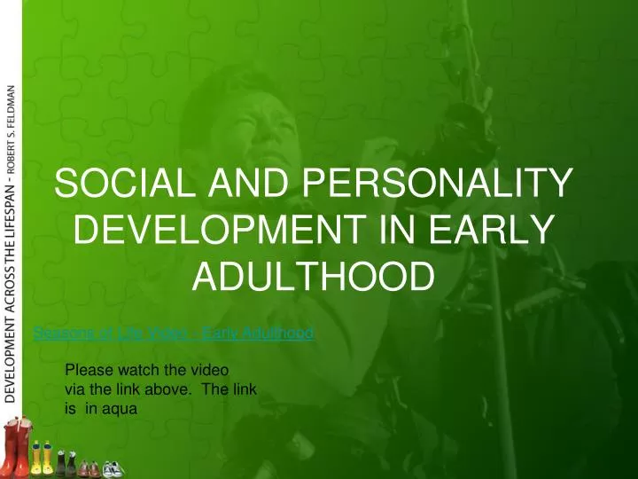 social and personality development in early adulthood