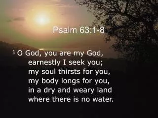 Psalm 63:1-8