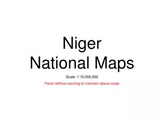 Niger National Maps
