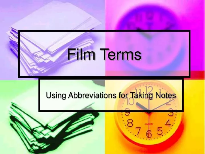 film terms