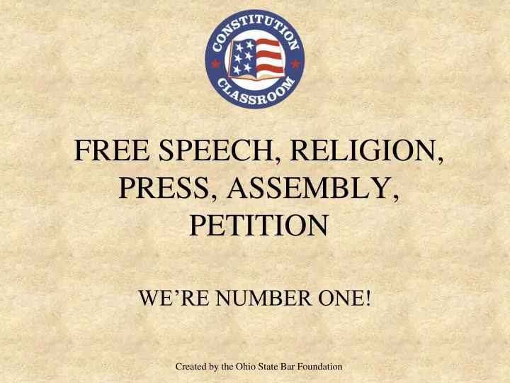 free speech religion press assembly petition
