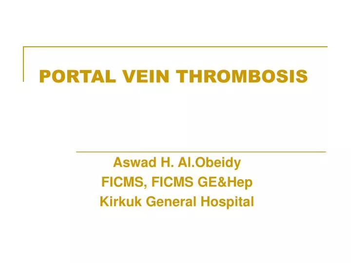 portal vein thrombosis