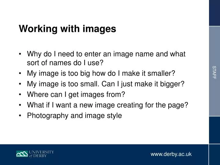 working with images