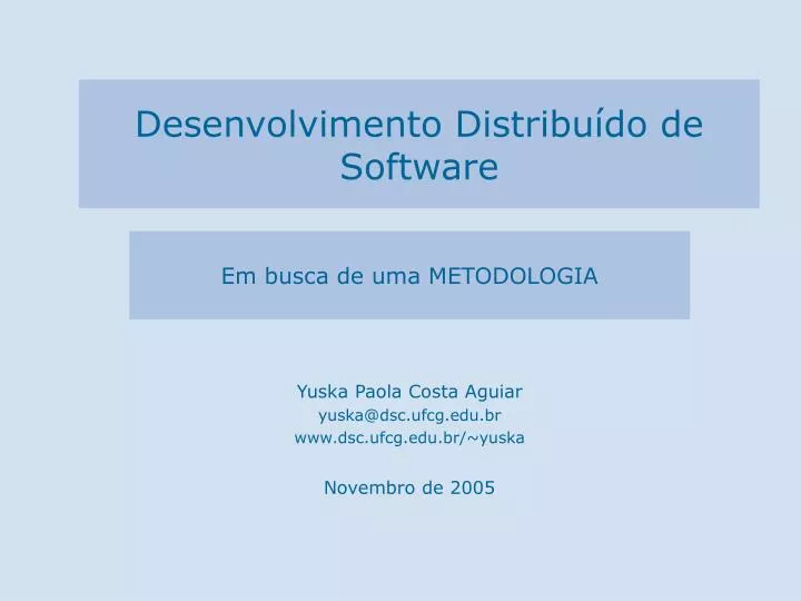 desenvolvimento distribu do de software