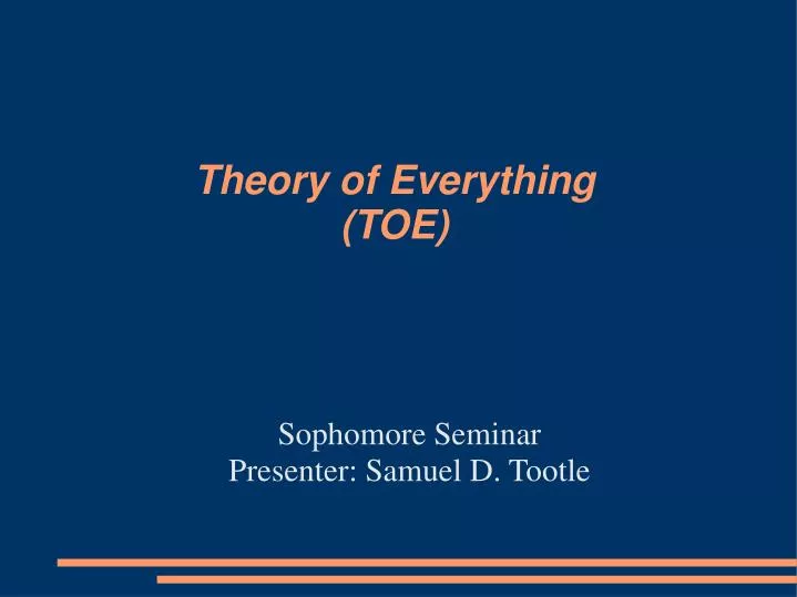 theory of everything toe