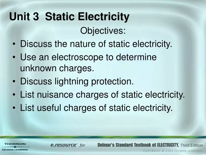 unit 3 static electricity