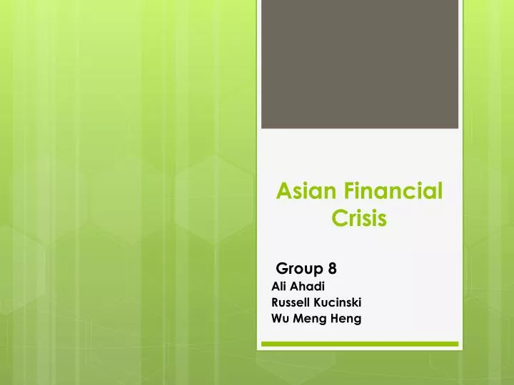 asian financial crisis