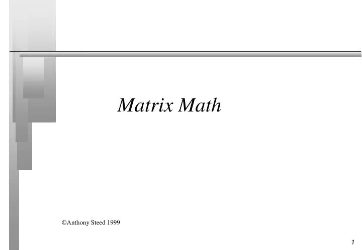 matrix math