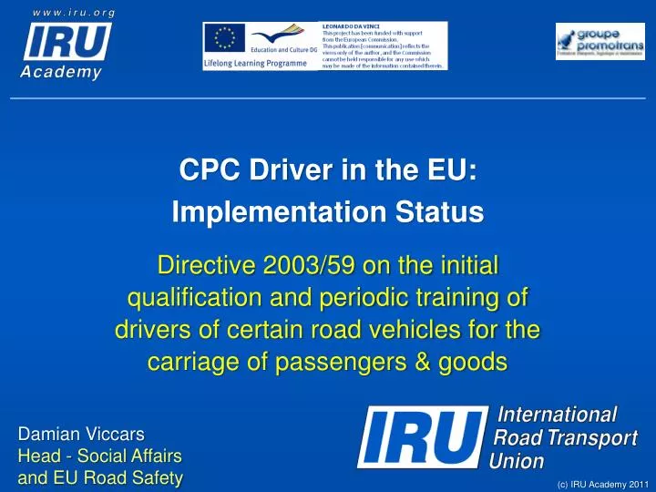 cpc driver in the eu implementation status