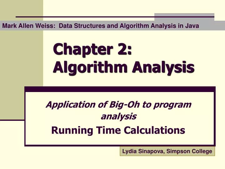 chapter 2 algorithm analysis