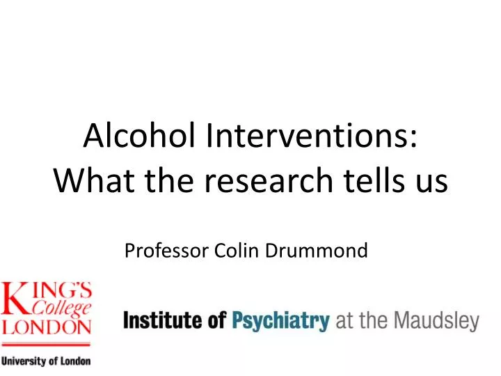 alcohol interventions what the research tells us