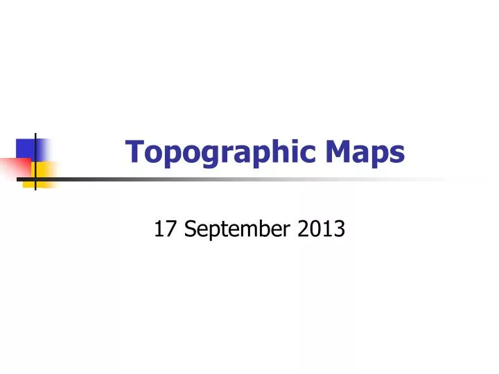 topographic maps