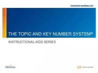 THE TOPIC AND KEY NUMBER SYSTEM ®