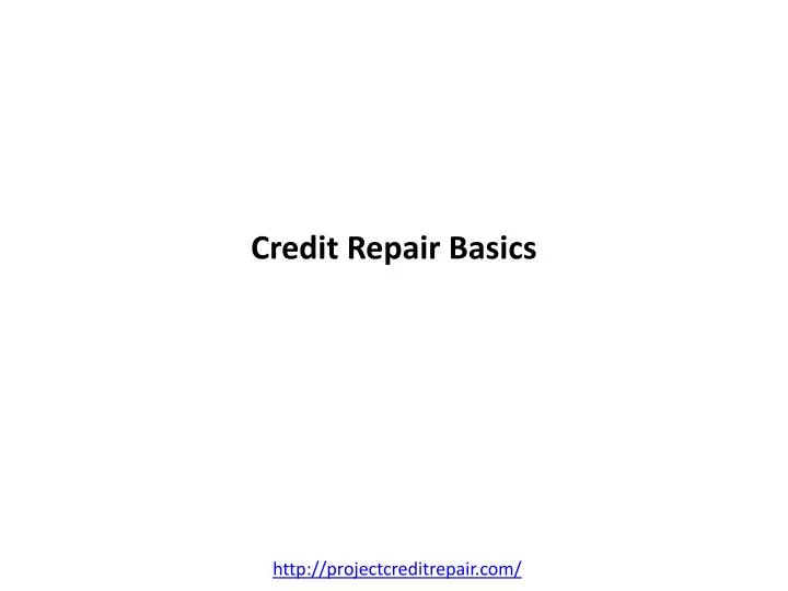 credit repair basics