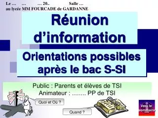 r union d information