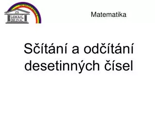 s t n a od t n desetinn ch sel
