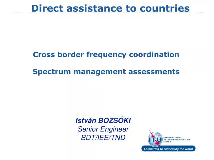 direct assistance to countries
