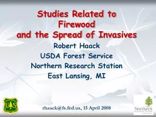 Studies Related to Firewood and the Spread of Invasives