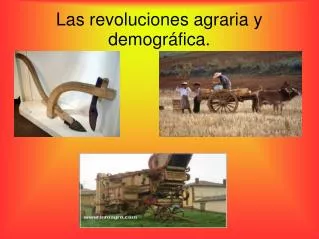 Las revoluciones agraria y demográfica.