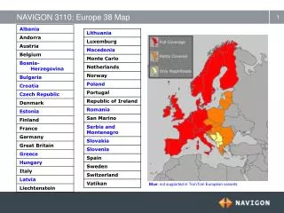 NAVIGON 3110: Europe 38 Map