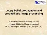 Loopy belief propagation and probabilistic image processing