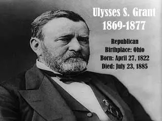 Ulysses S. Grant 1869-1877