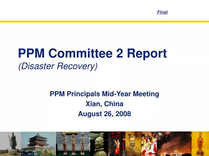 ppm committee 2 report disaster recovery