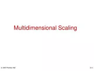 Multidimensional Scaling