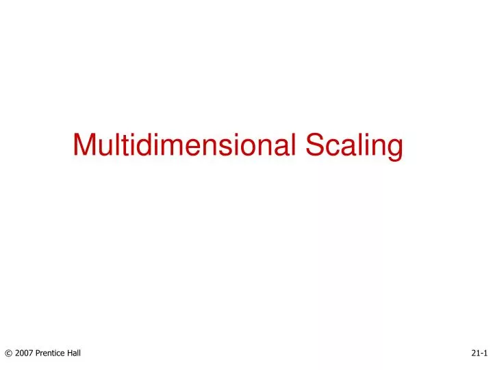 multidimensional scaling