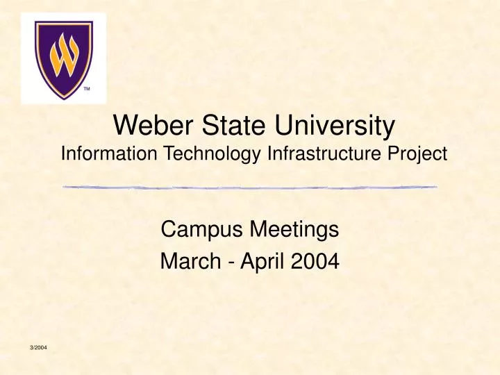 weber state university information technology infrastructure project