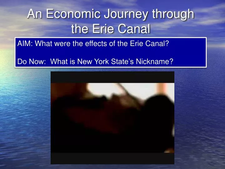 an economic journey through the erie canal